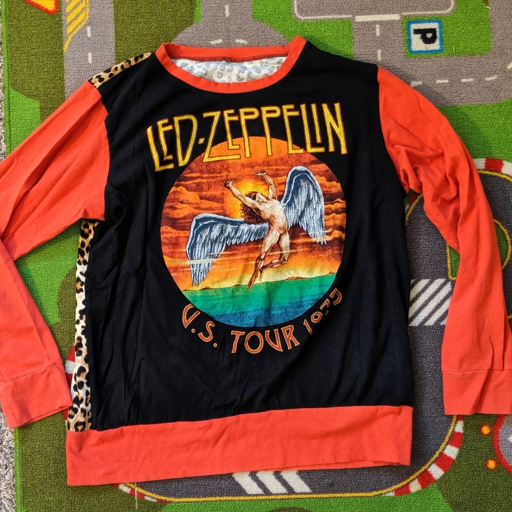 Led Zeppelin custom sweater Leopard back